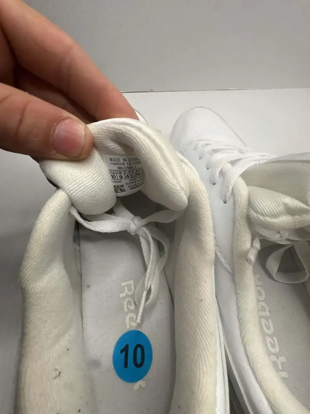 Reebok Classic Harman Run White Leather Sneakers
